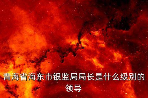 保監(jiān)會主席什么級別，青海省海東市銀監(jiān)局局長是什么級別的領導