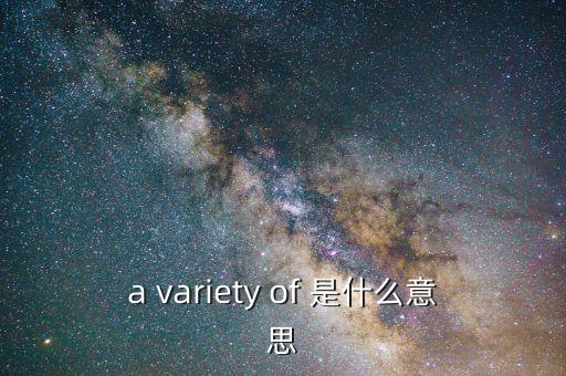 a variety of 是什么意思