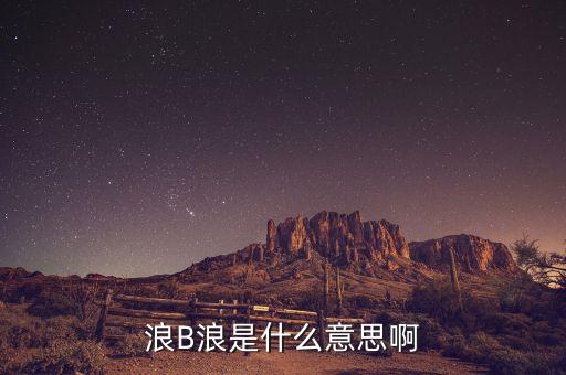 浪B浪是什么意思啊