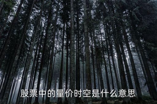 股票量價是什么意思，股票中的量價時空是什么意思