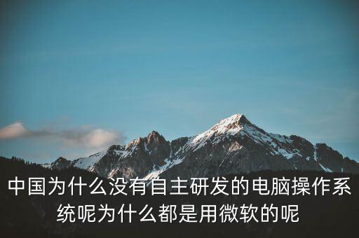 中國為什么用微軟，中國為什么沒有自主研發(fā)的電腦操作系統(tǒng)呢為什么都是用微軟的呢