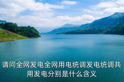 請(qǐng)問(wèn)全網(wǎng)發(fā)電全網(wǎng)用電統(tǒng)調(diào)發(fā)電統(tǒng)調(diào)共用發(fā)電分別是什么含義