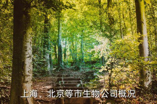 上海、北京等市生物公司概況