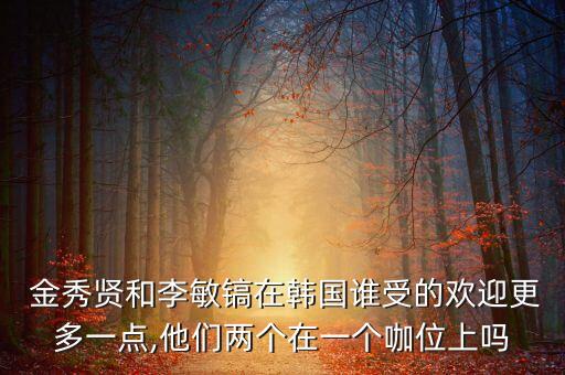  金秀賢和李敏鎬在韓國(guó)誰(shuí)受的歡迎更多一點(diǎn),他們兩個(gè)在一個(gè)咖位上嗎