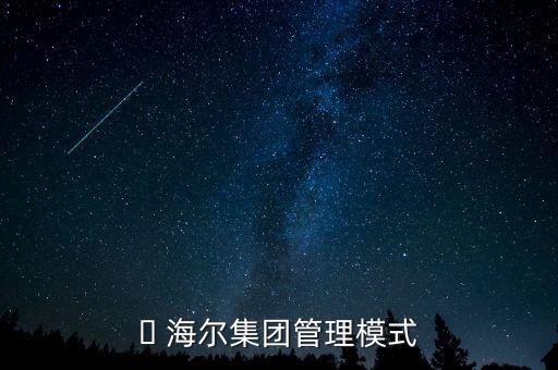 ? 海爾集團(tuán)管理模式