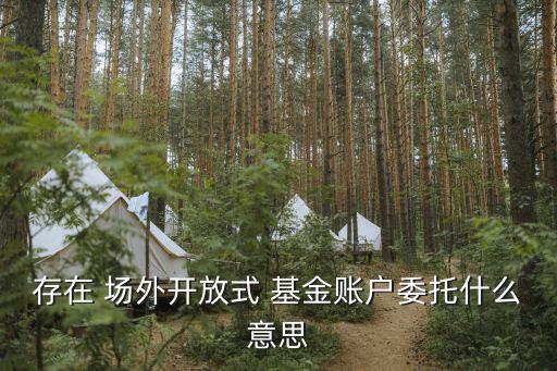 存在 場(chǎng)外開放式 基金賬戶委托什么意思