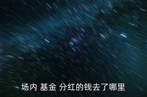 場(chǎng)內(nèi) 基金 分紅的錢去了哪里