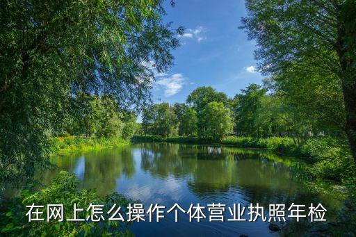 在網(wǎng)上怎么操作個體營業(yè)執(zhí)照年檢