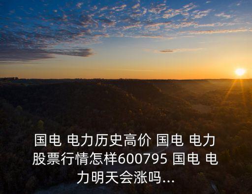 國電電力股票價(jià)