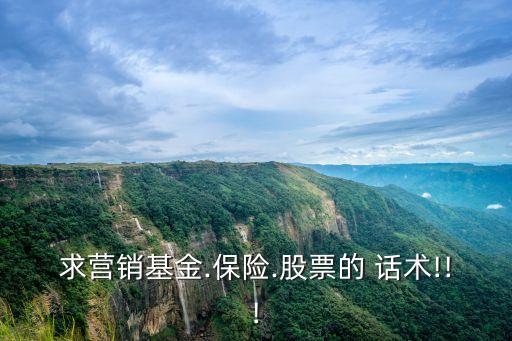 求營(yíng)銷(xiāo)基金.保險(xiǎn).股票的 話術(shù)!!!