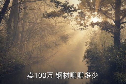 賣(mài)100萬(wàn) 鋼材賺賺多少