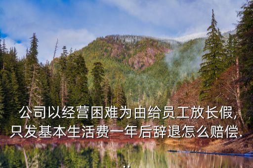  公司以經(jīng)營(yíng)困難為由給員工放長(zhǎng)假,只發(fā)基本生活費(fèi)一年后辭退怎么賠償...